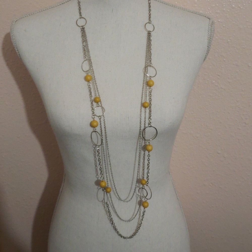 Beach Side Babe Yellow Necklace